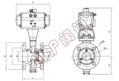 氣動V型調(diào)節(jié)球閥結(jié)構(gòu)圖